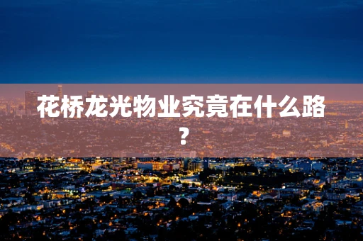 花桥龙光物业究竟在什么路？