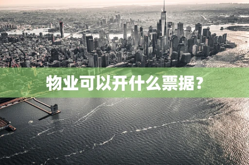 物业可以开什么票据？