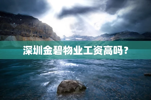 深圳金碧物业工资高吗？