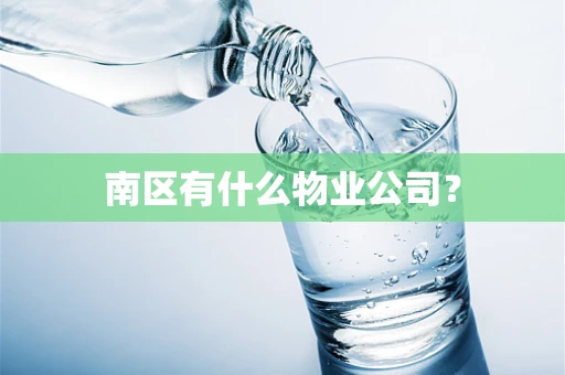 南区有什么物业公司？