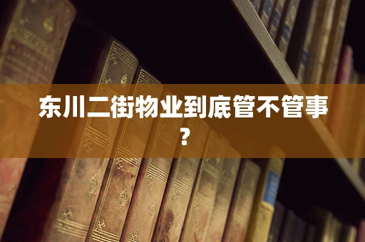 东川二街物业到底管不管事？