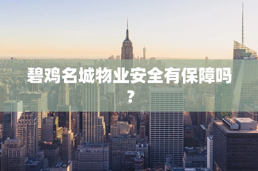 碧鸡名城物业安全有保障吗？