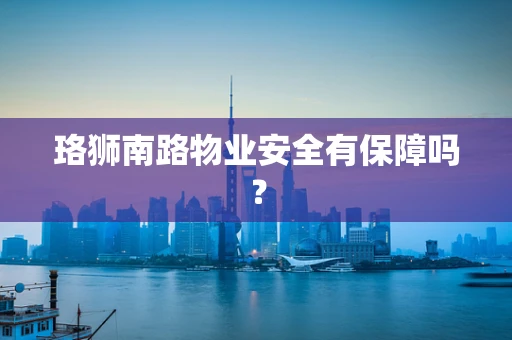 珞狮南路物业安全有保障吗？