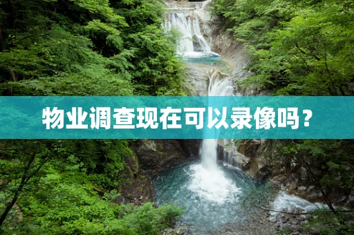 物业调查现在可以录像吗？