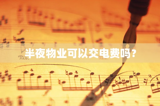半夜物业可以交电费吗？