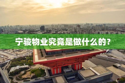 宁骏物业究竟是做什么的？
