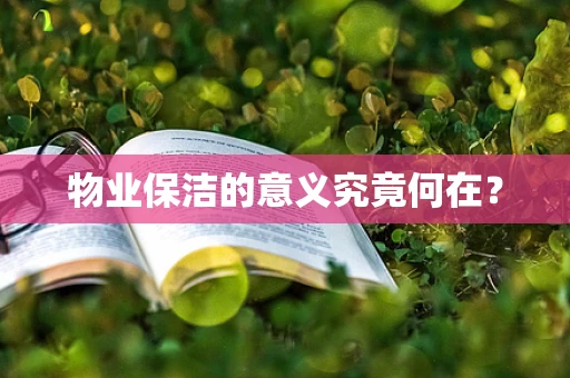 物业保洁的意义究竟何在？