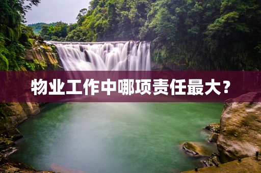 物业工作中哪项责任最大？