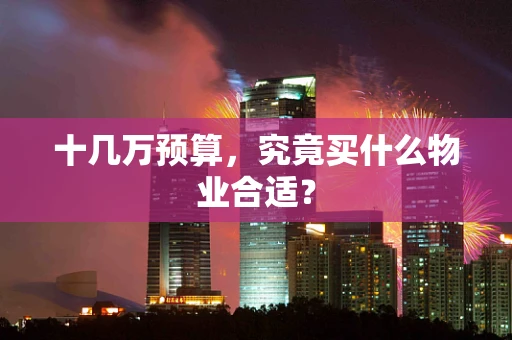 十几万预算，究竟买什么物业合适？