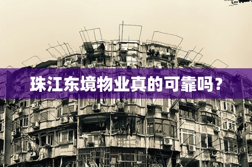 珠江东境物业真的可靠吗？