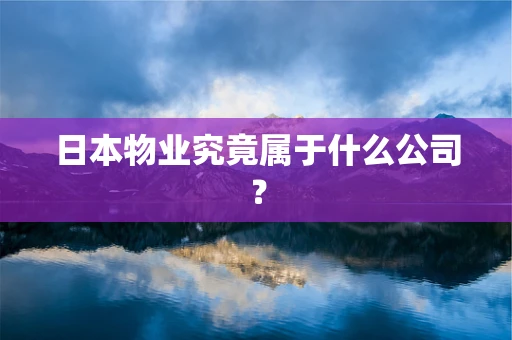 日本物业究竟属于什么公司？