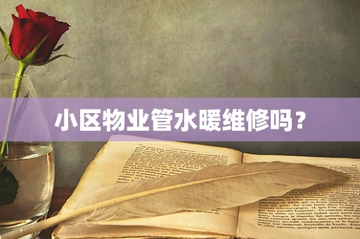 小区物业管水暖维修吗？